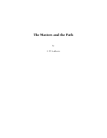 C. W. Leadbeater - Masters and the Path.pdf